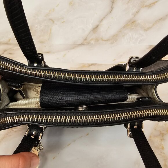 Guess Huntley Small Cali Satchel, Black - Picture 2 of 9